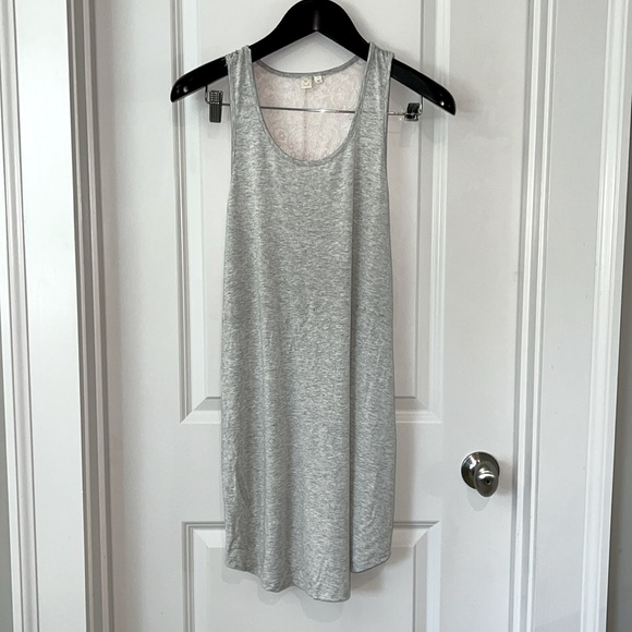 Anthropologie Other - Anthropologie E by Eloise racer-back night gown, gray w/ pink lace, size…